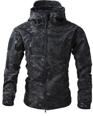 Chaqueta Trabajo Hombre Chamarras Invierno Tactica Cazadora Militar Chaqueta Militar Camuflaje Frio Extremo Ropa Caza Abrigo Impermeable Hombre Multicolor XXL