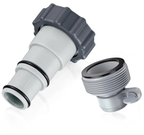 Adaptador Manguera Piscina A y B, Adaptador Piscina para Intex, Adaptador Manguera Piscinas 32 a 38,Conector Mangueras 32mm,Conector para Mangueras de Piscina de 32 y 38 mm de diámetro