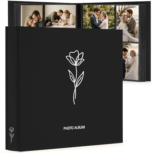Album photo 10x15 cm pour 600 photos – couverture en lin à motif floral