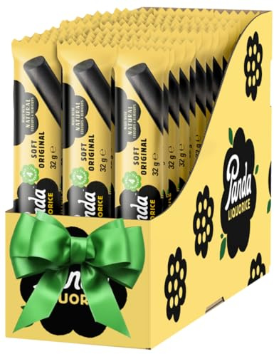 Panda ® | Barras de regaliz Natural Soft Original | Paquete de 32 g x 36 barras