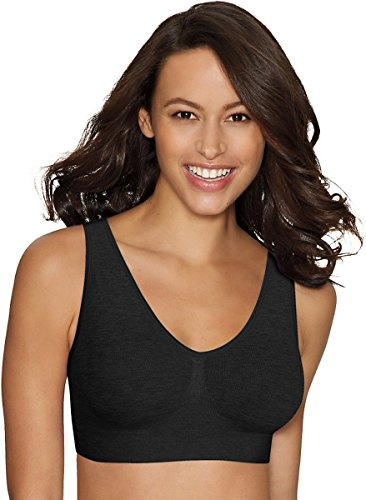 Hanes - Sujetador sin Aros cómodo para Mujer, Cobertura Total, Tipo Camiseta sin Costuras, Negro -, X-Large