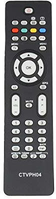 Common TV CTVPH04 Universal-Fernbedienung (kompatibel mit Philips Fernseher), Schwarz