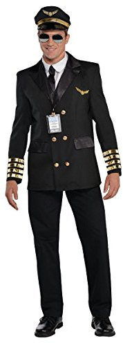(PKT) (844183-55) Adult Mens Captain Wingman Costume (Medium)