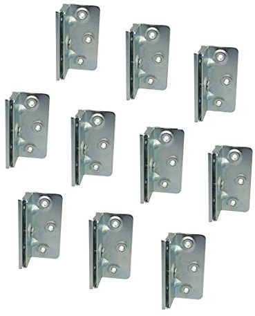 Gedotec Bettwinkel Metall Bettbeschlag Winkel-Eckverbinder für Betten & Möbel - BETT-FIX | Bettverbinder Höhe 90 mm | Verbindungsbeschlag Stahl verzinkt | 16 Stück - Eckwinkel zum Schrauben im Holz
