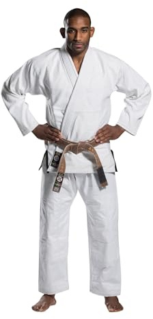 Ronin Plain BJJ Gi – Professionelle brasilianische Jiu Jitsu-Uniform – 100 % feinste, vorgeschrumpfte Baumwolle, 420 g/m², Perlengewebe