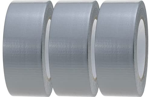 Crimson Starfish Silver Duct Tape | 3 Rolls of 48mm x 45m Gaffer Tape | Water Resistant Duct Tape | Adhesive Tape Multi-Use for Indoor/Outdoor | Ultra Strong Adhesive Tape