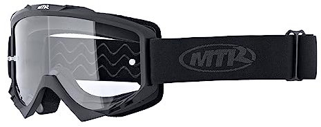 MTR S8 Pro Motorradbrille, Motocross Brille mit Schaumstoffausstattung, Crossbrille mit Klarer & Beschlagfreier Scheibe mit UV-Schutz (Kategorie 0), Auch als MTB Brille Geeignet