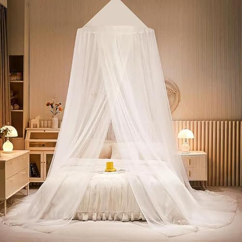 Mosquito Net & Bed Canopy for Double/single Bed - Travel-Ready Bed Tent for Children with Girls Room Decor, Anti-Midge Net Bed Curtains and Canopy Bed Accessories