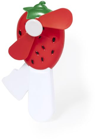 Begoon Ventilatore manuale per bambini, ventilatore a mano, design frutta, confezione da 2 (fragola)., BE8066