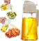 ölsprüher 2 in 1, 500ml Öl Sprühflasche für Speiseöl, Ölflasche ausgießer und Sprüher,Olivenöl spray,Essig Sprayer Spender,zum Kochen,Backen,Grillen und Salat,Ölflasche Perfekt zum Kochen (Weiß)