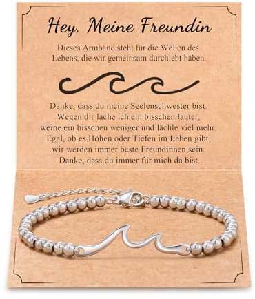 POWWA Beste Freundin Geschenke Geburtstag Ostergeschenk Frauen Freundinnen Freunde Damen Armband Geburtstag Valentinstagsgeschenk Weihnachtsgeschenke Weihnachten