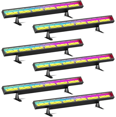 6 st 450 W LED-stång vägglampa, discoljus COB-belysning dmx LED-ljus bar för scener fest bröllop klubb utomhus