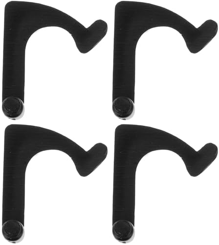 TOPBATHY 4 Pezzi Fissatore per Giradischi in Vinile Nero in Ferro Presa Stabile e Facile Installazione Supporto per Braccio del Giradischi Accessorio per Dischi in Vinile
