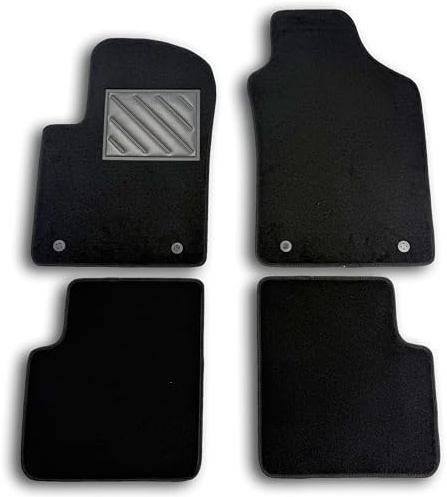 Alfombrillas para Fiat 500 / 500C / 500S a Partir de 2007 > Alfombrillas de Coche a Medida, Antideslizantes, talonera de Goma Reforzada, Botones de Anclaje
