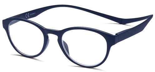 NEW VISION Lunettes, Lunettes Loupe, Lunettes De Lecture Magnétique, Style Classique Lunette De Lecture Homme Femme, NV3312 (Bleu, 2, x)