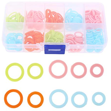 TSBB 240pcs Redondo Tejido de Punto círculos de Marcado Anillos marcadores Crochet Puntada Herramienta de Bricolaje