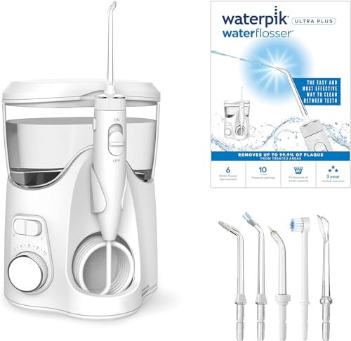 Waterpik Whitening Professional Water Flosser, Whitening Tablets, Dental Plaque Removal Tool, Restores Natural Whiteness in 4 Weeks, White, WF-06UK