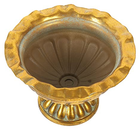 Metall-Kaktus-Pflanzgefäße, Urne, römische Säule, Blumentopf, Eisen, Blumentopf, griechischer Tisch, Blumenvase, Retro-Hochzeit, Tisch, Blumenarrangement for Party, Abendessen, Haus, goldene Trompeten