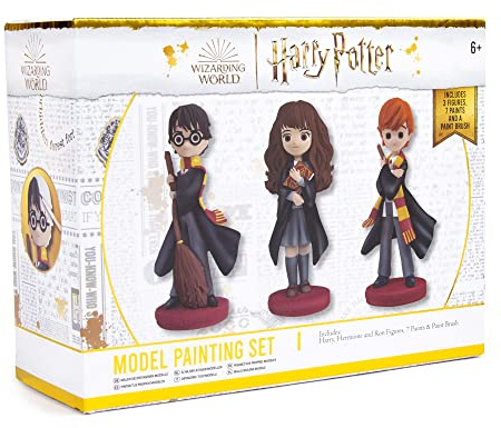 Harry Potter abeec Model Painting Set - Paint Your Own Sets for Kids Gifts - 3 x Figures, 7 x Poster Paints and 1 x Extra Fine Paint Brush Gifts for Kids