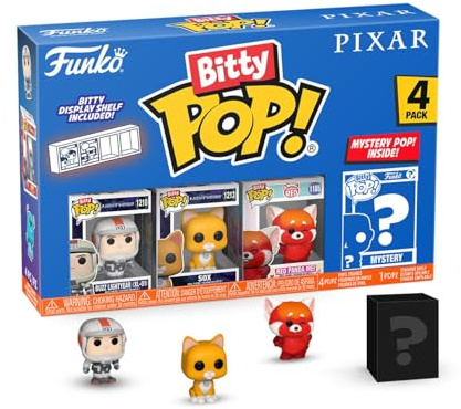 Funko Bitty Pop! Pixar - Lightyear 4PK​ - Buzz Lightyear (XL-01), Sox, Izzy Hawthorne and A Surprise Mystery Mini Figure - 0.9 Inch (2.2 Cm) - Pixar Collection Collectable - Gift Idea - Cake Topper