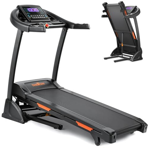 Laufband Klappbar für Zuhause mit 15 Steigungsstufen+ 18 Übungsprogramm, 3.5HP bis 16 kmh, Unterstützung für die ZWIFT-Anwendung Laufband mit Steigung, 7 Zoll LCD Display bis 135 kg