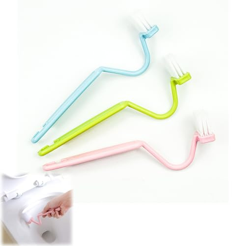 3 Pack Toilettenbürste, Klobürste Mit Randreiniger, Toilettenbürste Mit Randreiniger, Langer Stiel Klobürste Gebogen, Upgrade Wc Bürste, Für Tiefenreinigung