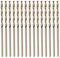 QUARKZMAN 15Pcs M35 Ensemble de Forets Hélicoïdaux en Cobalt 1,6mm Dia en Acier Rapide Forets Métriques 47mm Longueur Totale pour Perçage et Découpe de Métaux Durs et d'Acier Inoxydable