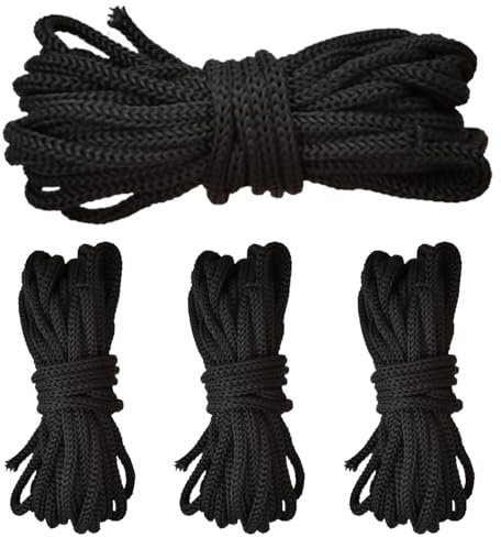 Pièces de rechange pour filets de clôture, cordons de trampoline | Lot de 4 cordes de connexion solides et portables pour regrouper les bagages et les vêtements
