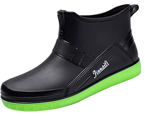 Stivali di gomma da uomo, corti, impermeabili, antiscivolo, da città, unisex, in gomma, leggeri, per passeggiate, corti, protettivi, impermeabili, antiscivolo, verde, 48