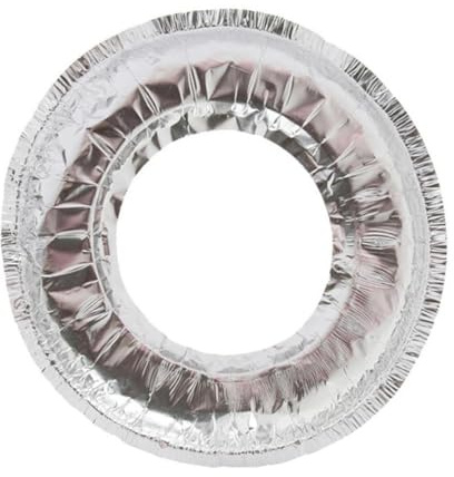 COLLBATH Couvre-brûleurs De Cuisinière En Aluminium Résistant à La Chaleur Rond, Papier Anti-huile, Lot De 10 Pièces, Doublures Pour Cuisinière à Gaz, Usage Réutilisable Et Entretien Facile