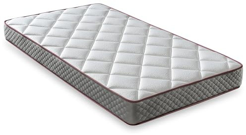 LUXIABED Matelas 90 x 190 cm viscoélastique Double : Faces différenciées. Confort + fermeté Moyenne MemorySens. Hygiénique et Respirant. Simple Couleur Grise. Modèle Elixir Hauteur 10 cm