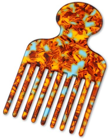 Wide Tooth Comb for Curls Hair Pick Comb Wide Curl Combs for Detangling Acetate Long Tooth Hair Combs for Hairs Lifting Styling Tool for Women Men, 4.8 Inches, Brown