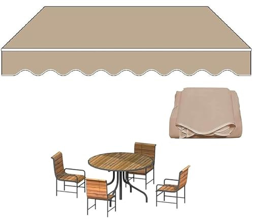 Tessuto di ricambio per tenda da sole retrattile, Tessuto di Ricambio per Tenda a Braccio in Poliestere, Anti UV 50+, per Balcone, Patio, Terrazzo, Esterno da Giardino, Tessuto per tenda(2.5x1.5m(8.2x