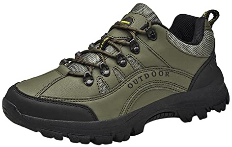 Scarpe da trekking resistenti all'usura con tomaia in pelle, scarpe da escursionismo confortevoli con suola morbida per il sollievo dal dolore, scarpe da esterno, scarpe da ginnastica leggere, scarpe