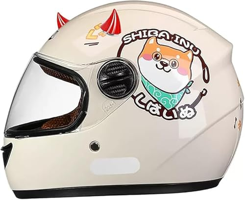 Casco Integral Infantil Para Niños Y Niñas, Ideal Para Motocicleta, Bicicleta, Patinete Eléctrico, Cruiser, Ciclomotor Y Kart. Tallas De 3 A 12 Años. C,48-55cm