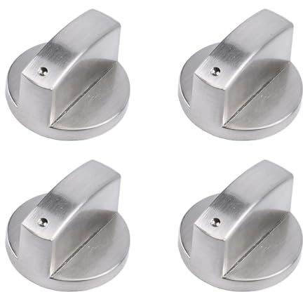 4 Pezzi Manopole Piano Cottura, Pomelli Cucina, Manopole Forni, Pomelli in Metallo per Forno a Gas Piano, Gas Stufe Controllo Manopole, per Forno a Gas Piano Cottura Stufa Gas (6mm)