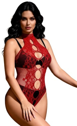 sunshinelady Body Sexy Ouvert Femme Bodystocking Grande Taille 3XL-5XL Ouverte Entrejambe Ensemble Lingerie Transparente Body Dos Nu Combinaison Fendue Lingerie Résille Grande Taille Tenue Libertine