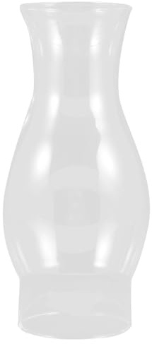 TOYZFRIENDY Pantalla de Lámpara Accesorio Estético de Aceite de Vidrio Transparente Vintage Pantalla Larga para Lámparas de Queroseno para Ambiente