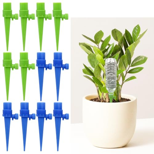 12/24 Piezas Sistema Autorriego Para Macetas Riego, Riego por Goteo Automático Kit, Riego Automatico Macetas, Versión mejorada a prueba de fugas de 2026
