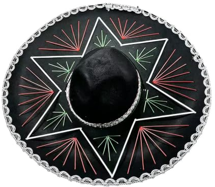 Sombreros Mexicanos Tradicionales para Hombres Gorro de Ala Ancha de | Sombreros Mexicanos para Cosplay, Eventos, Escenarios, Actuaciones Carnaval