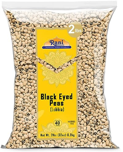 Rani Black Eyed Peas, Dried Cowpeas (Lobhia) 32oz (2lbs) 908g ~ All Natural | Vegan | Kosher | Gluten Friendly | Product of USA