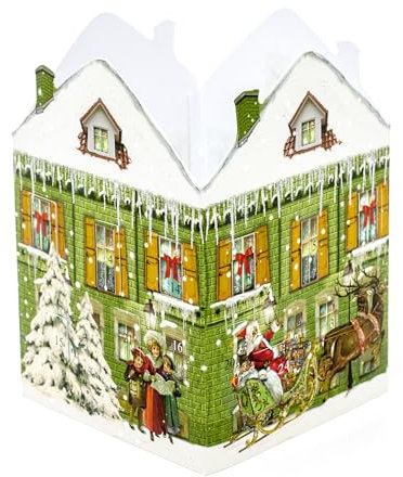 Deluxe Mini Advent Calendar - Nostalgic House Tealight Lantern - Green House by Coppenrath Verlag
