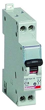 Interruptor magnetotérmico 1P + N 20 a Bticino Serie btdin f881na/20