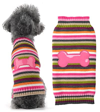 ABRRLO Hund Pullover Dog Sweater Hundepullover Haustier Hundepulli Warm Welpe Kleine Mittel Hunde (S, Rosa)