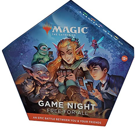 Magic the Gathering Game Night: Free-for-All 2022, Fantasy Card Game for 2–5 Players-Amazon Exclusive (Englische Version), Multi, D01510000