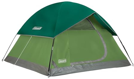 Coleman Sundome 6-Person Tent with Rainfly, Weatherproof Tent Sets Up in 10 Mins