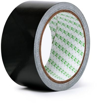 SANLI TAPE Panzertape Extra Klebrig Panzerband Schwarz, 48 mm x 10 m, Gewebeband gewebeverstärktes Reparaturband, Allzweck Panzerband, Klebekraft & Reißfestigkeit