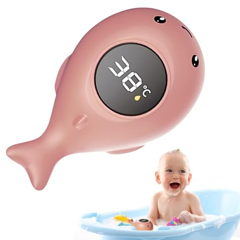 UYGTHI Bath Thermometer for Newborns, Digital Water Thermometer Baby, Floating Bath Thermometer Digital with Fast & Accurate Temperature Reading, Mute Alarm.(Whale)
