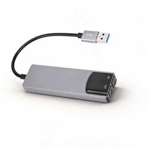 Annadue 7.1 USB-ljudkort, Extern Surroundljudadapter med SPDIF Digital Utgång, Aluminiumhölje, Plug and Play för PC, Högupplöst Ljuduppgradering