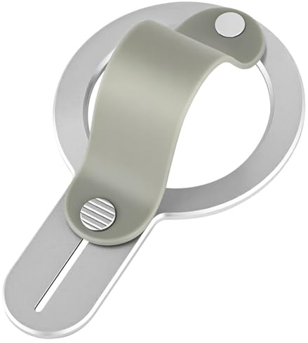 Ainiv Magnetisk telefonringhållare, avtagbar, magnetiskt telefongrepp, bekvämt fingerringgrepp, ultratunn designhållare för iPhone 12/13/14/15/16/17-serien (silver)